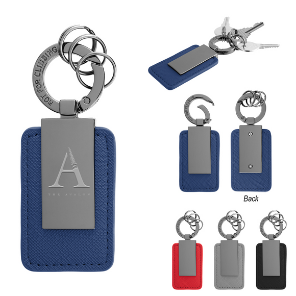 Leatherette Carabiner Clip Key Chain