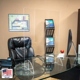 Acrylic Desk Guard with Half-Moon Base - Apartment Promotion