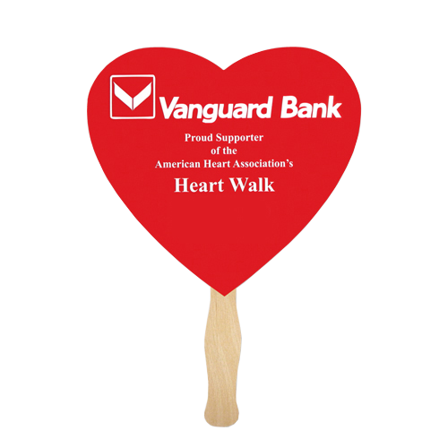 Heart-Shaped Hand Fan - Apartment Promotion