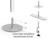 Modular Desk Guard - Aluminum Upright with Acrylic Shield - Apartment Promotion