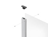 Modular Desk Guard - Aluminum Upright with Acrylic Shield - Apartment Promotion