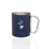 10 oz. Carabiner Handle Stainless Steel Mugs - Apartment Promotion