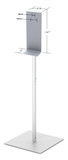 48" Fixed Upright Hand Sanitizer Stand with Square Base